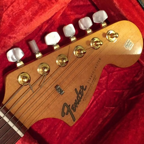 ลูกบิดกีตาร์ Fender® Deluxe Pearl Buttons Gold